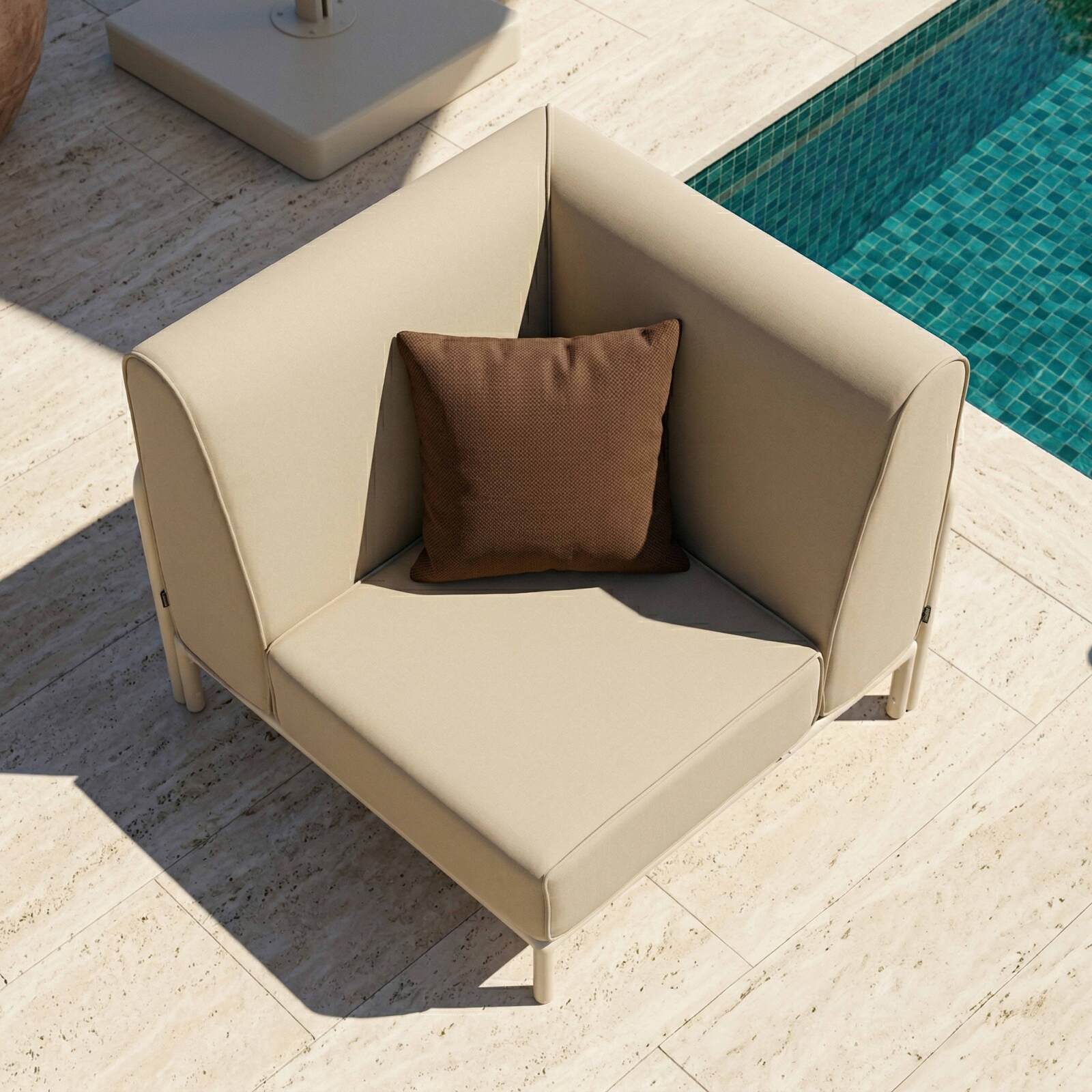Ecksessel für modulare Outdoor-Sofa