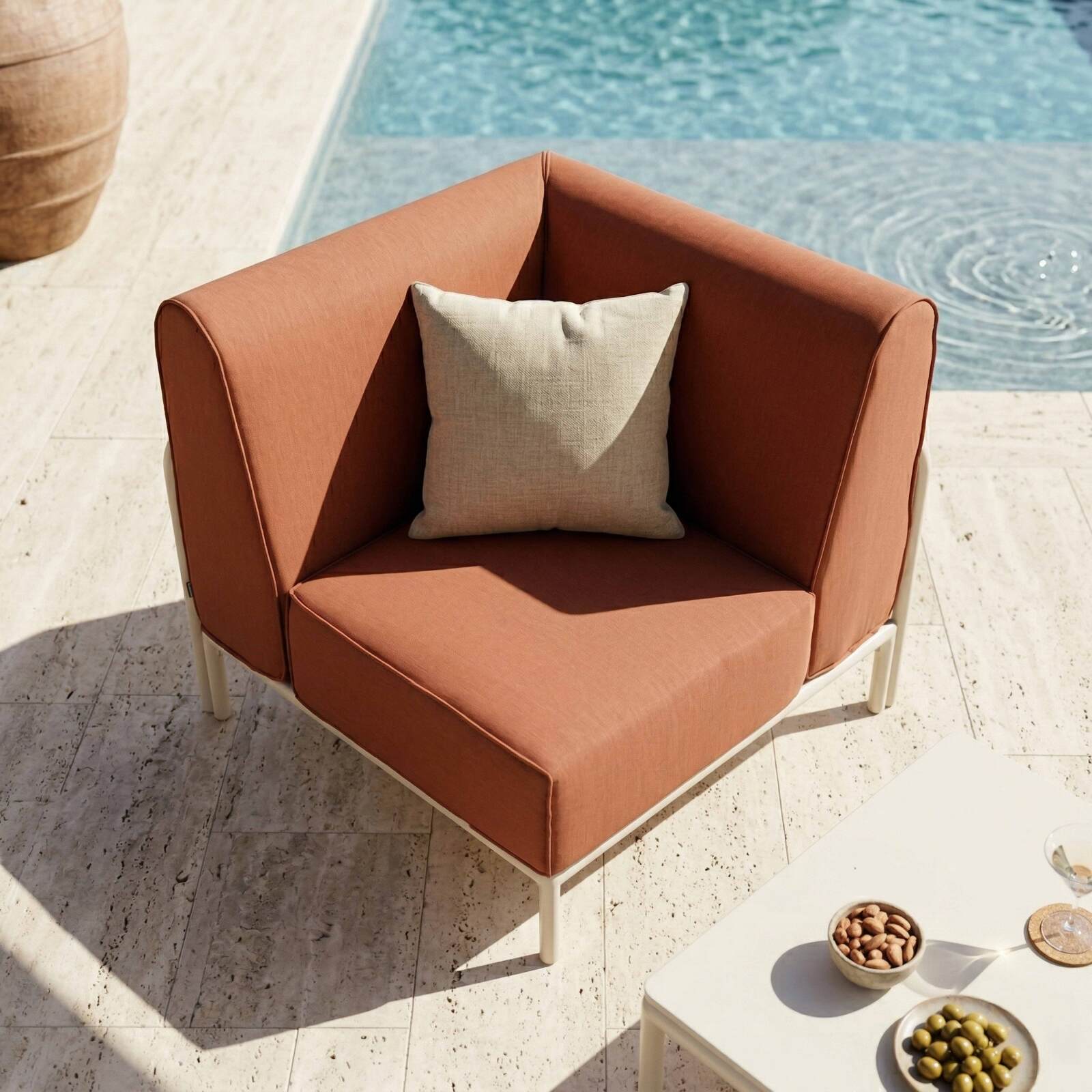 Ecksessel für modulare Outdoor-Sofa