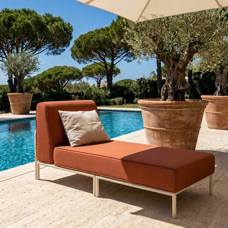 Chaiselongue für ein modulares Outdoor-Sofa