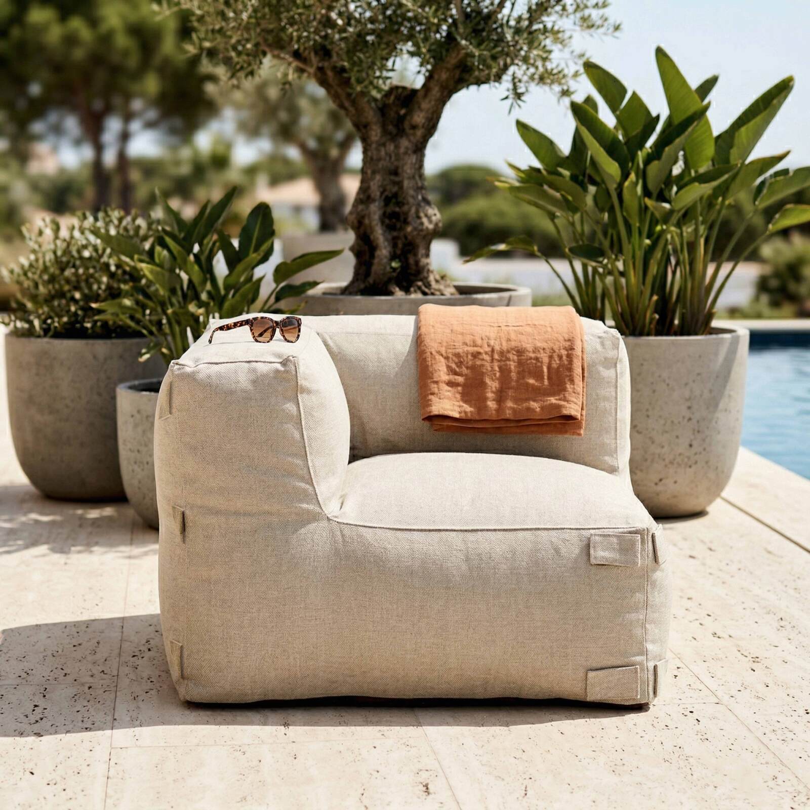 Ecksessel für modulare Outdoor-Sofa