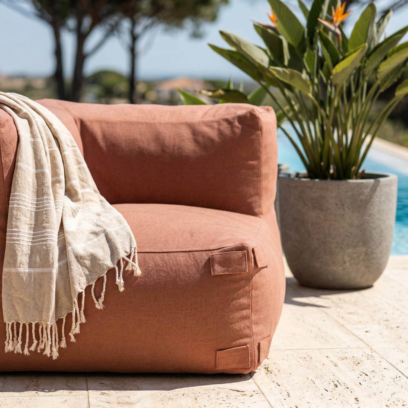 Ecksessel für modulare Outdoor-Sofa