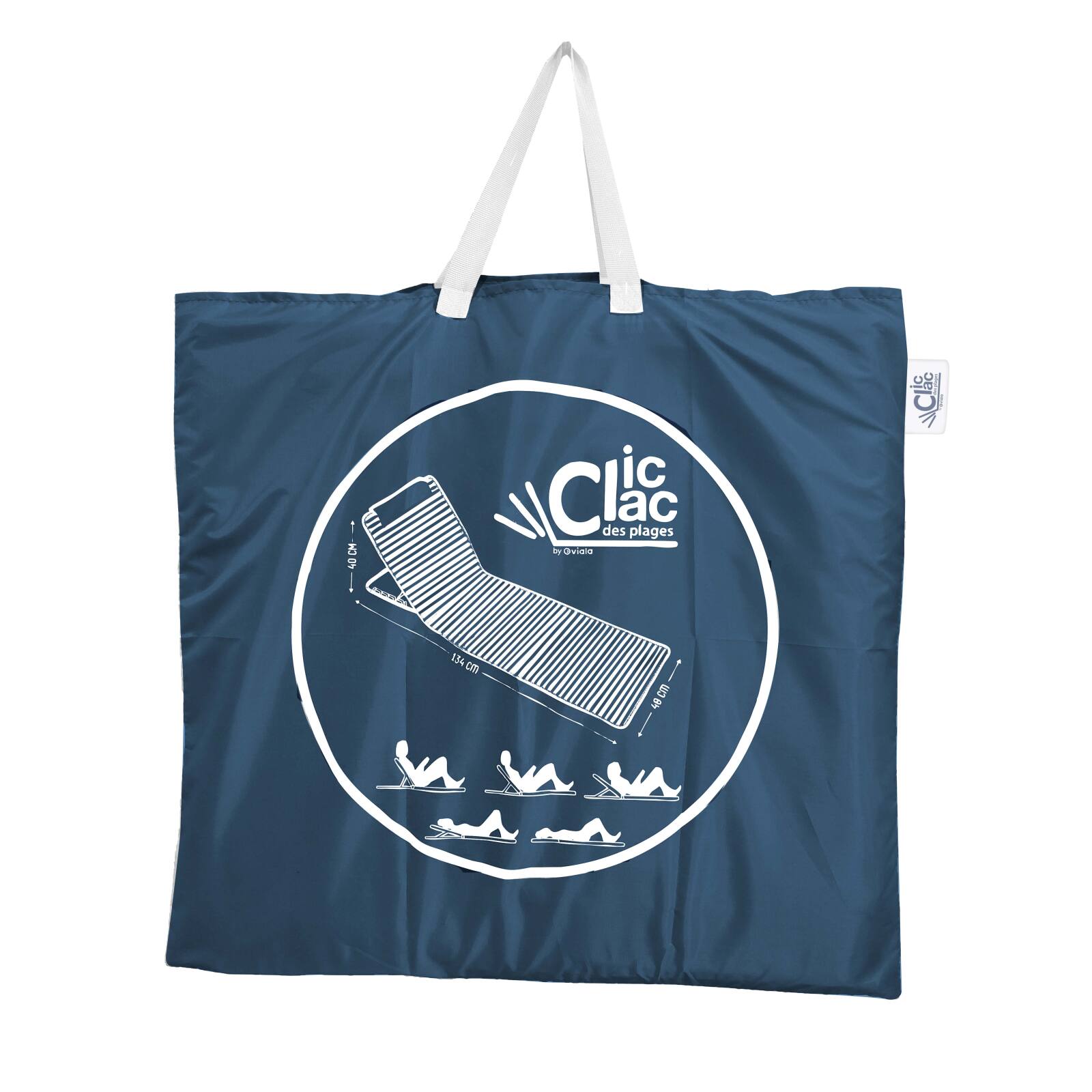 Set mit 2 gestreiften, faltbaren Strandliegen, 5 Liegepositionen