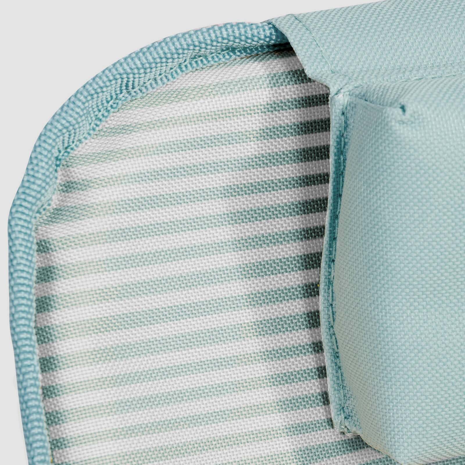 Set mit 2 gestreiften, faltbaren Strandliegen, 5 Liegepositionen