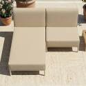 Modulare Gartenmöbel für 2 Personen bestehend aus 1 Sessel und 1 Chaiselongue