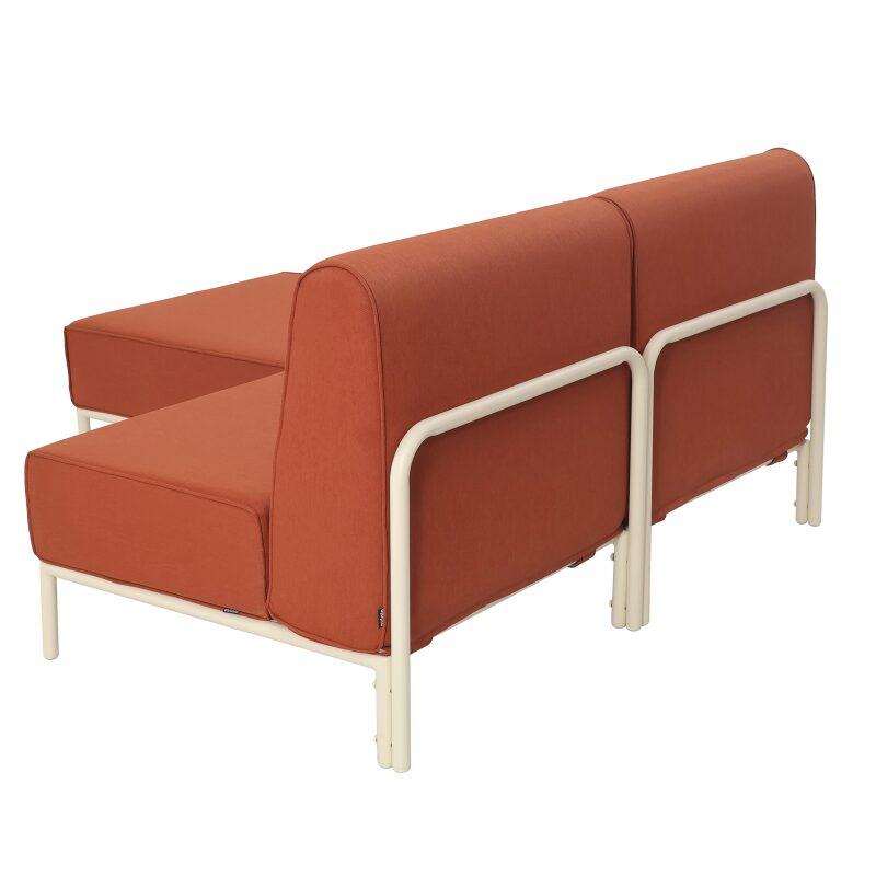 Modulare Gartenmöbel für 2 Personen bestehend aus 1 Sessel und 1 Chaiselongue (4/7)