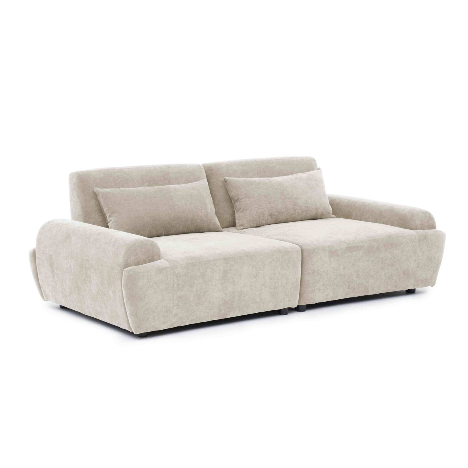 Modulares Sofa 2-Sitzer aus Stoff mit Kissen