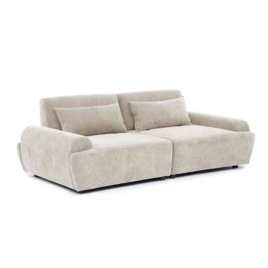 Modulares Sofa 2-Sitzer aus Stoff mit Kissen verstellbare Rückenlehne | Oviala