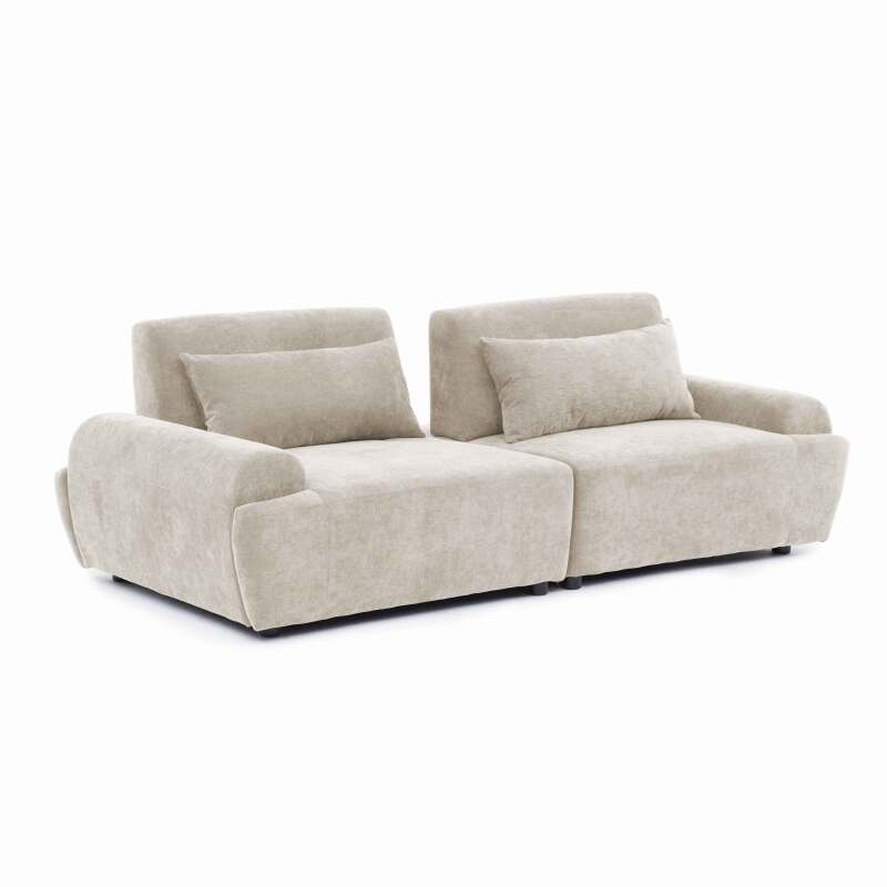 Modulares Sofa 2-Sitzer aus Stoff mit Kissen (4/8)