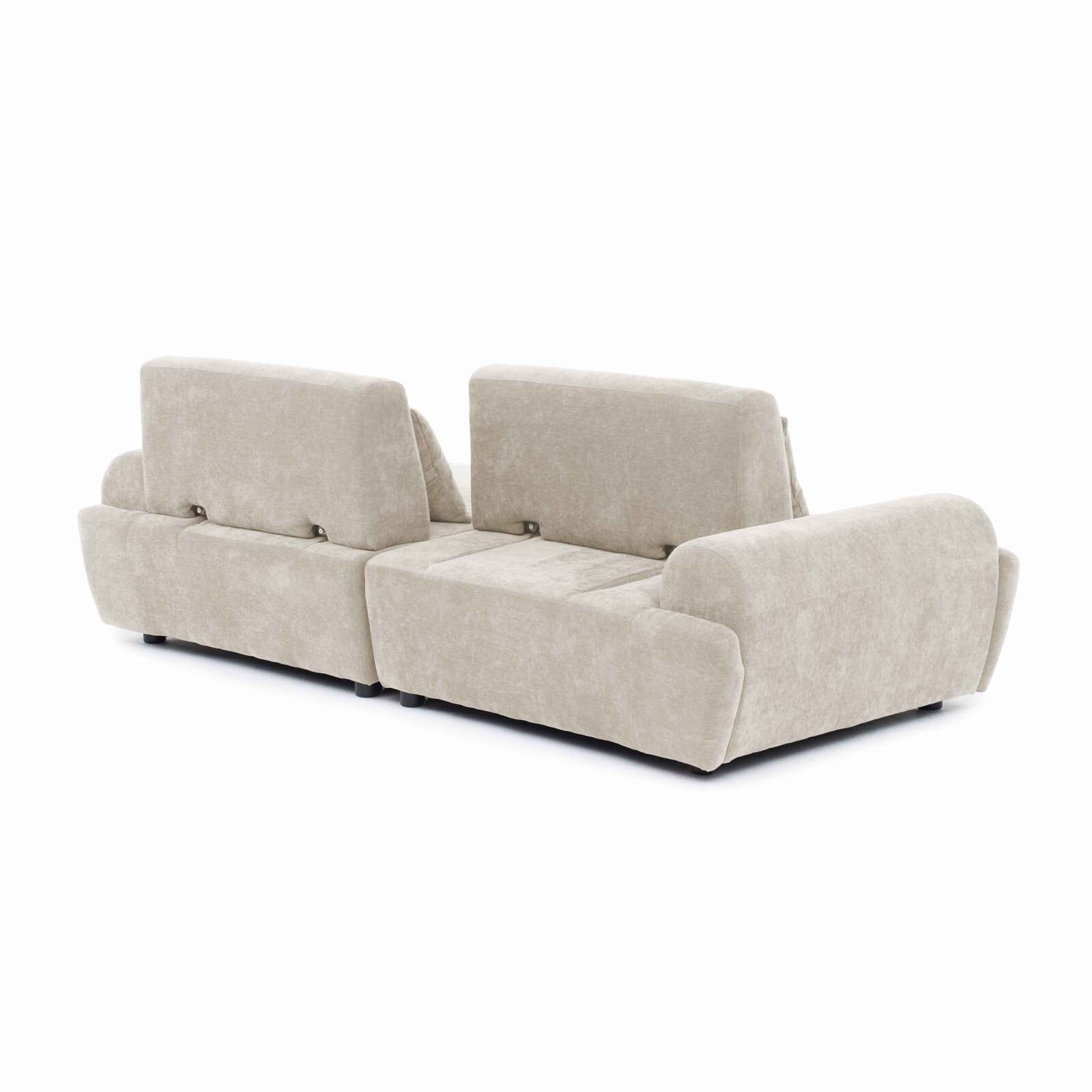 Modulares Sofa 2-Sitzer aus Stoff mit Kissen