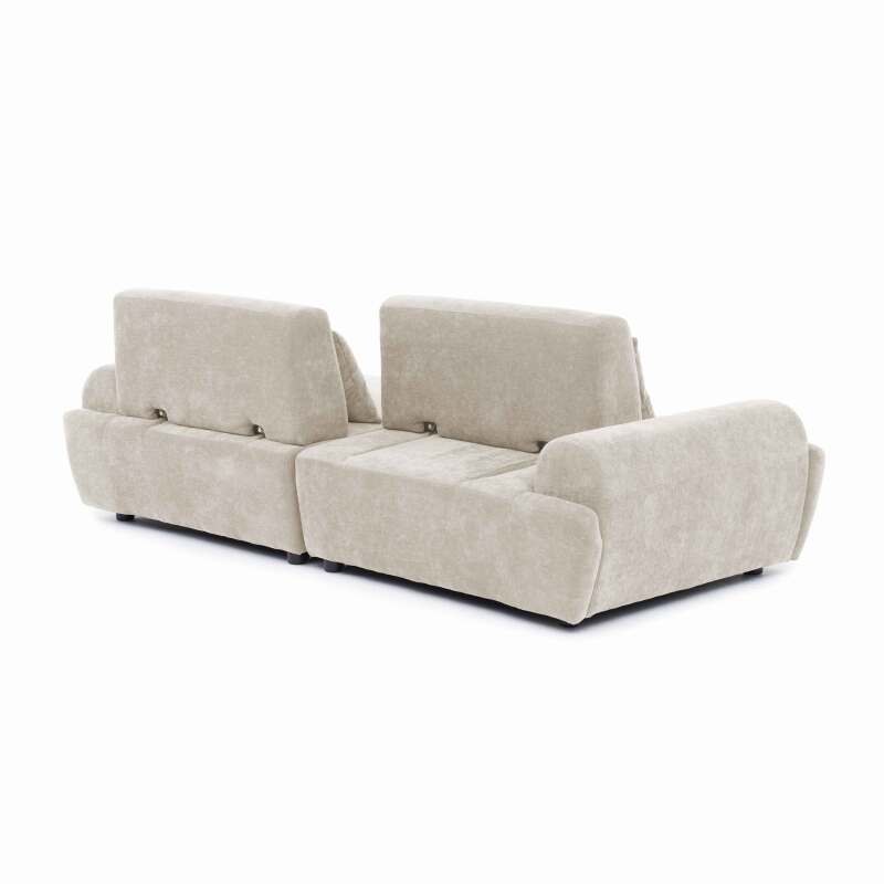 Modulares Sofa 2-Sitzer aus Stoff mit Kissen (5/8)