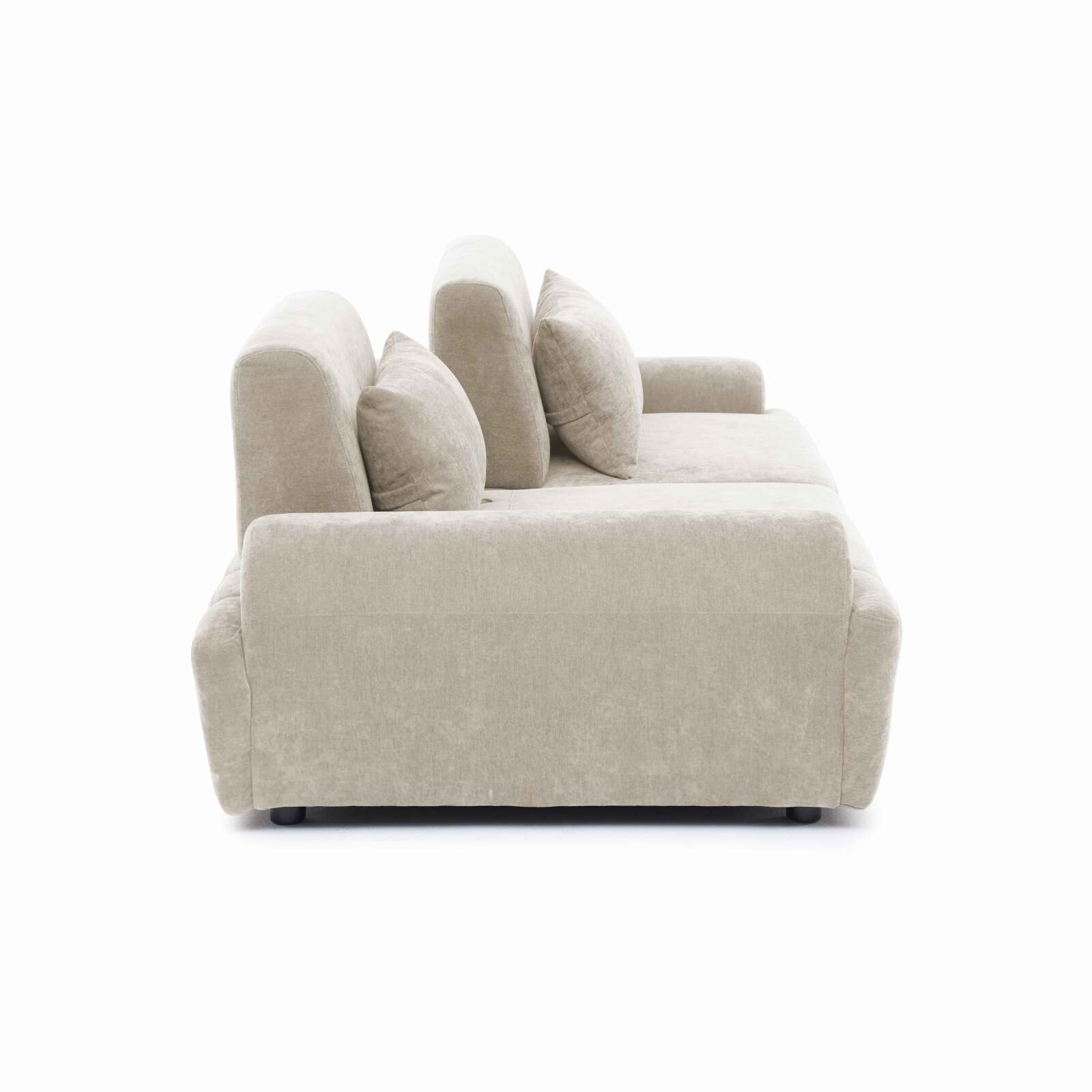 Modulares Sofa 2-Sitzer aus Stoff mit Kissen