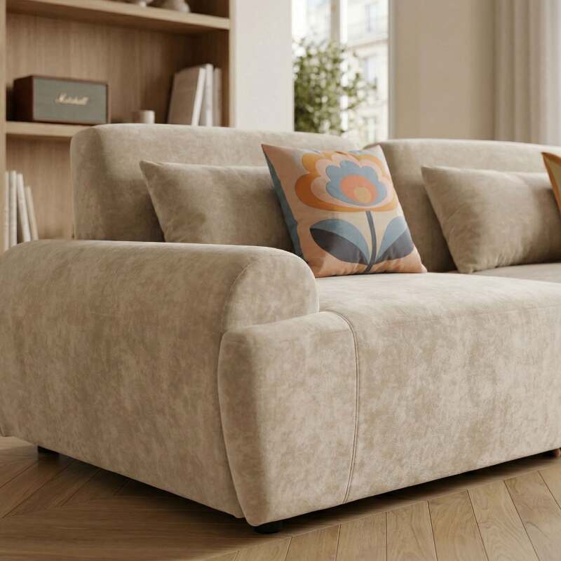 Modulares Sofa 2-Sitzer aus Stoff mit Kissen (2/8)