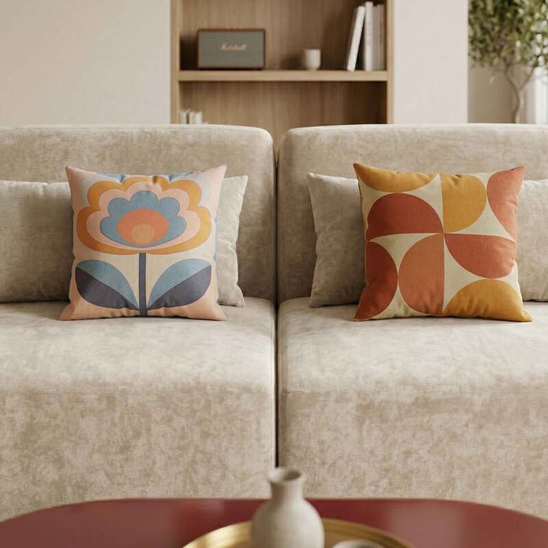 Modulares Sofa 2-Sitzer aus Stoff mit Kissen (3/8)