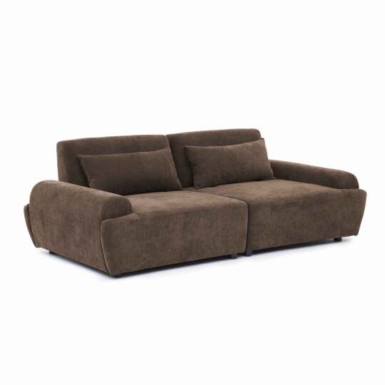 Modulares Sofa 2-Sitzer aus Stoff mit Kissen verstellbare Rückenlehne | Oviala