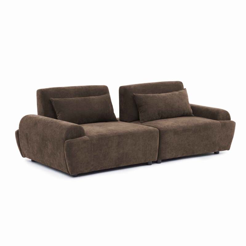 Modulares Sofa 2-Sitzer aus Stoff mit Kissen (4/8)