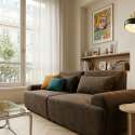 Modulares Sofa 2-Sitzer aus Stoff mit Kissen