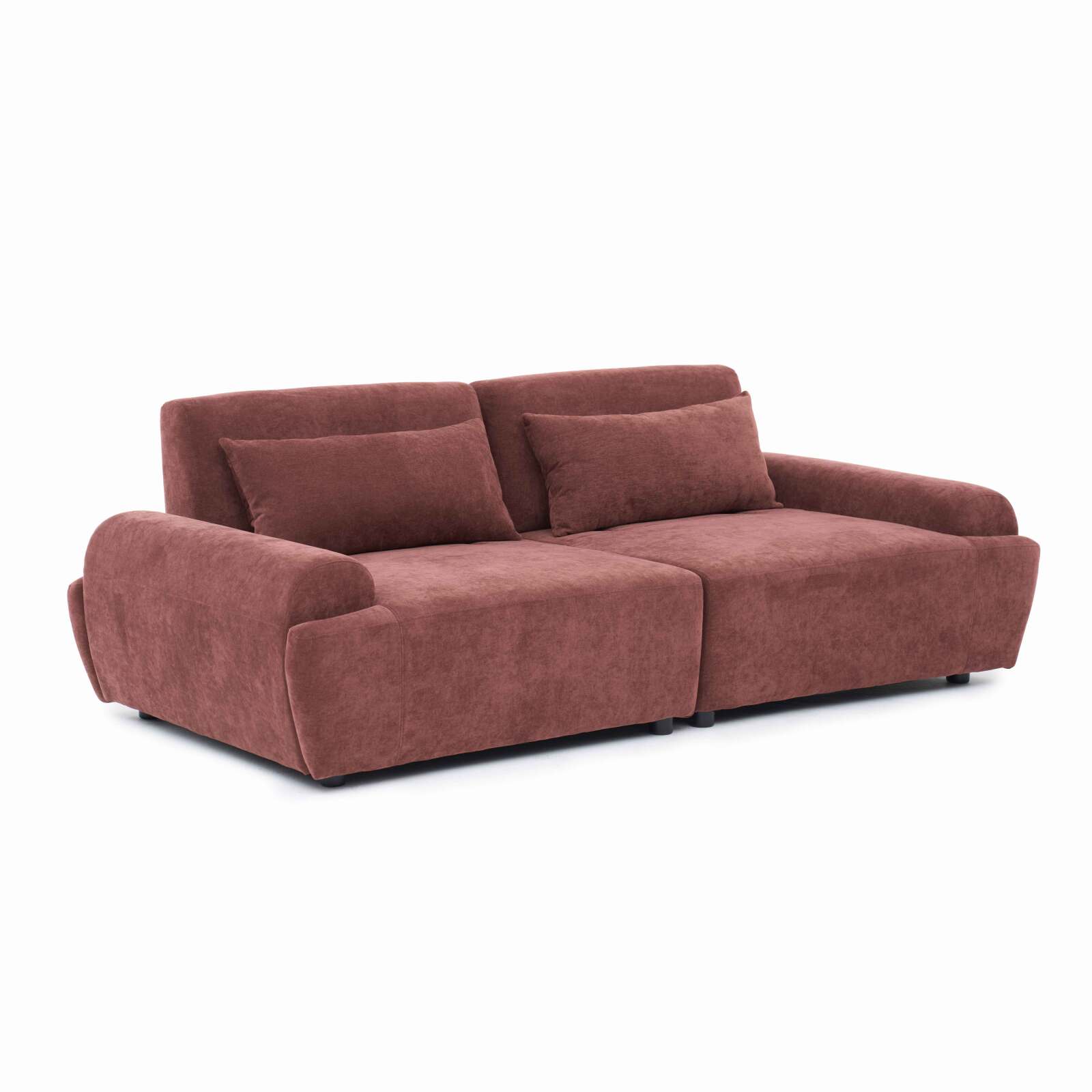 Modulares Sofa 2-Sitzer aus Stoff mit Kissen
