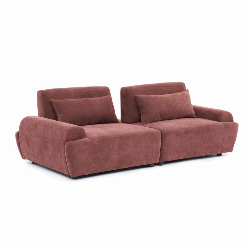 Modulares Sofa 2-Sitzer aus Stoff mit Kissen (3/9)