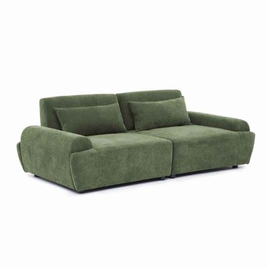 Modulares Sofa 2-Sitzer aus Stoff mit Kissen verstellbare Rückenlehne | Oviala