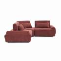 Modulares Ecksofa 3-Sitzer aus Stoff mit Kissen