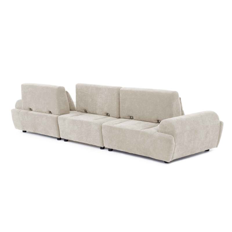 Modulares Sofa 3-Sitzer aus Stoff mit Kissen (5/9)