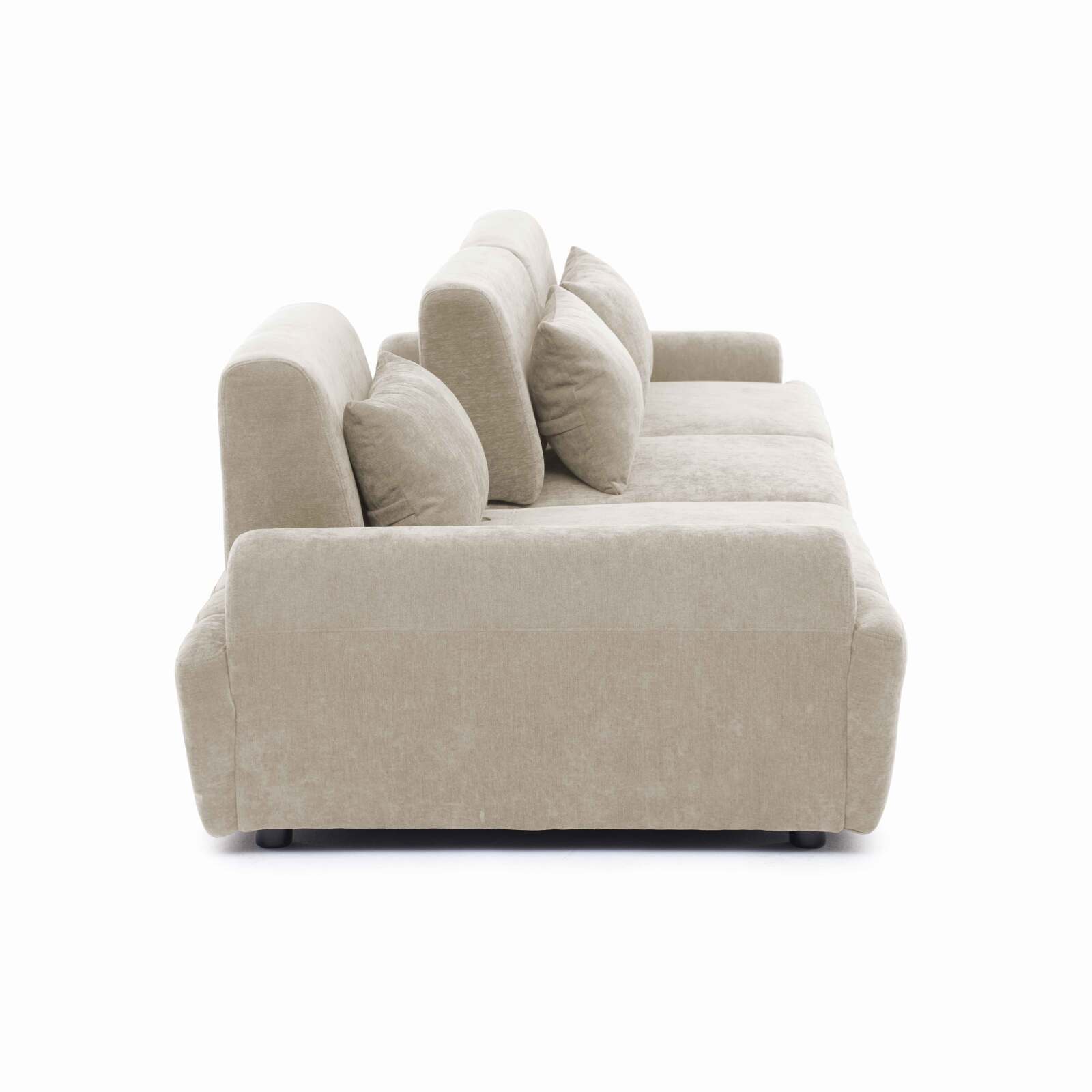 Modulares Sofa 3-Sitzer aus Stoff mit Kissen