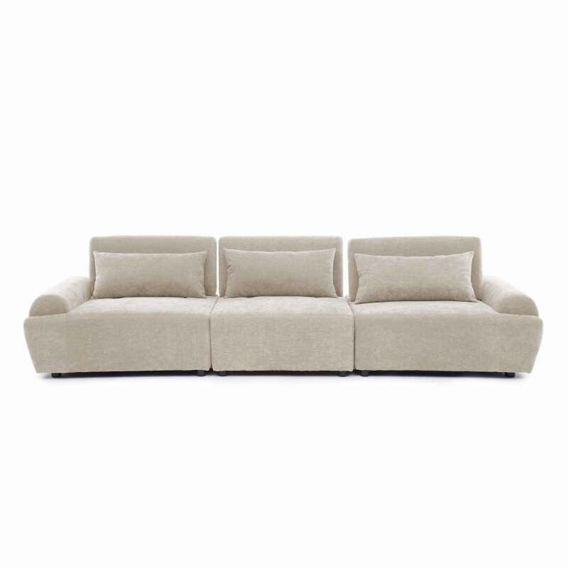 Modulares Sofa 3-Sitzer aus Stoff mit Kissen (6/9)
