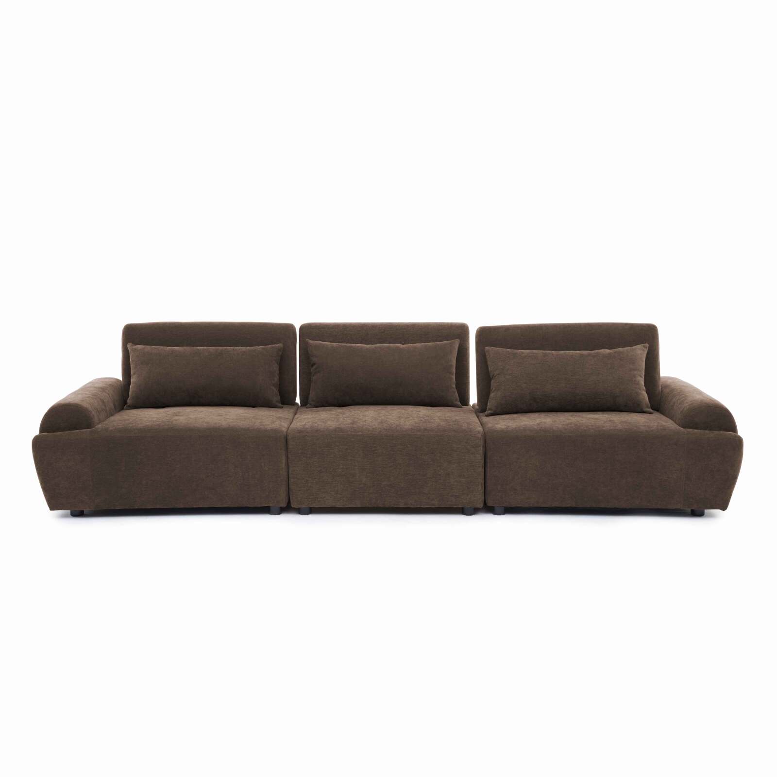Modulares Sofa 3-Sitzer aus Stoff mit Kissen
