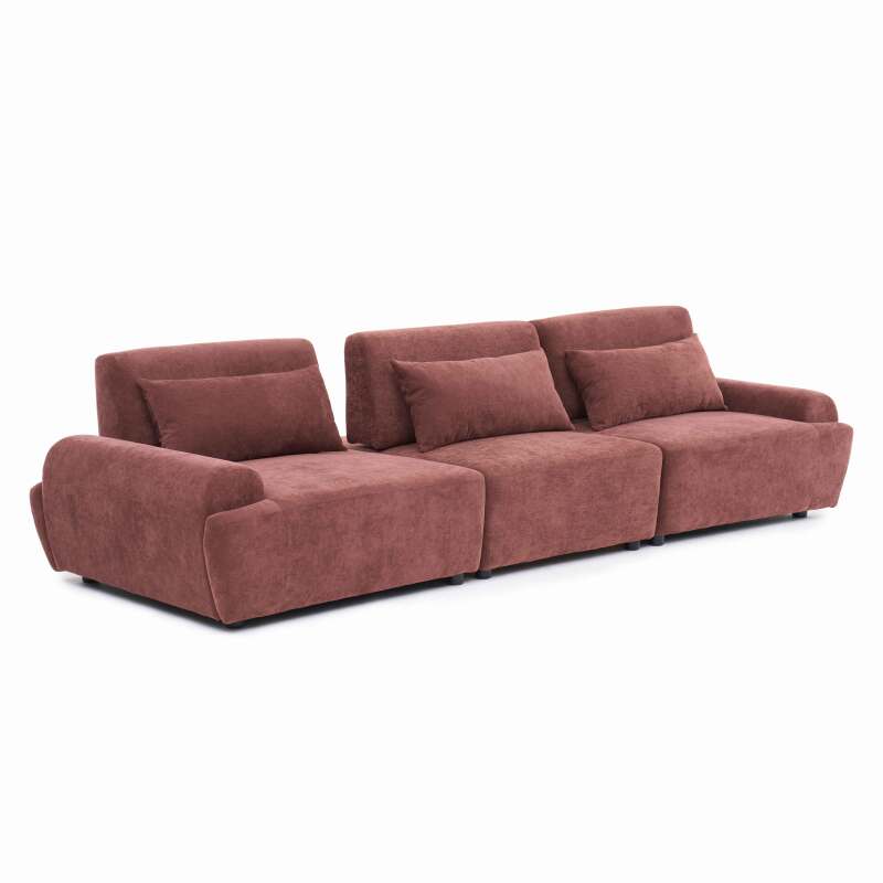 Modulares Sofa 3-Sitzer aus Stoff mit Kissen (4/8)