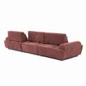Modulares Sofa 3-Sitzer aus Stoff mit Kissen
