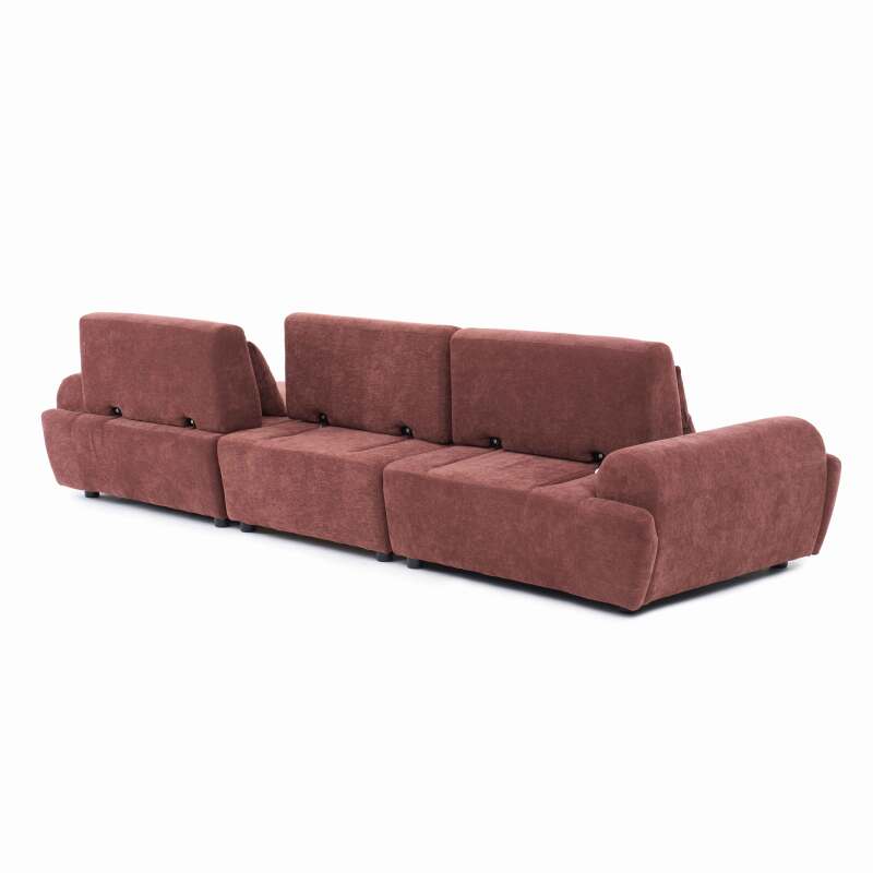 Modulares Sofa 3-Sitzer aus Stoff mit Kissen (6/8)