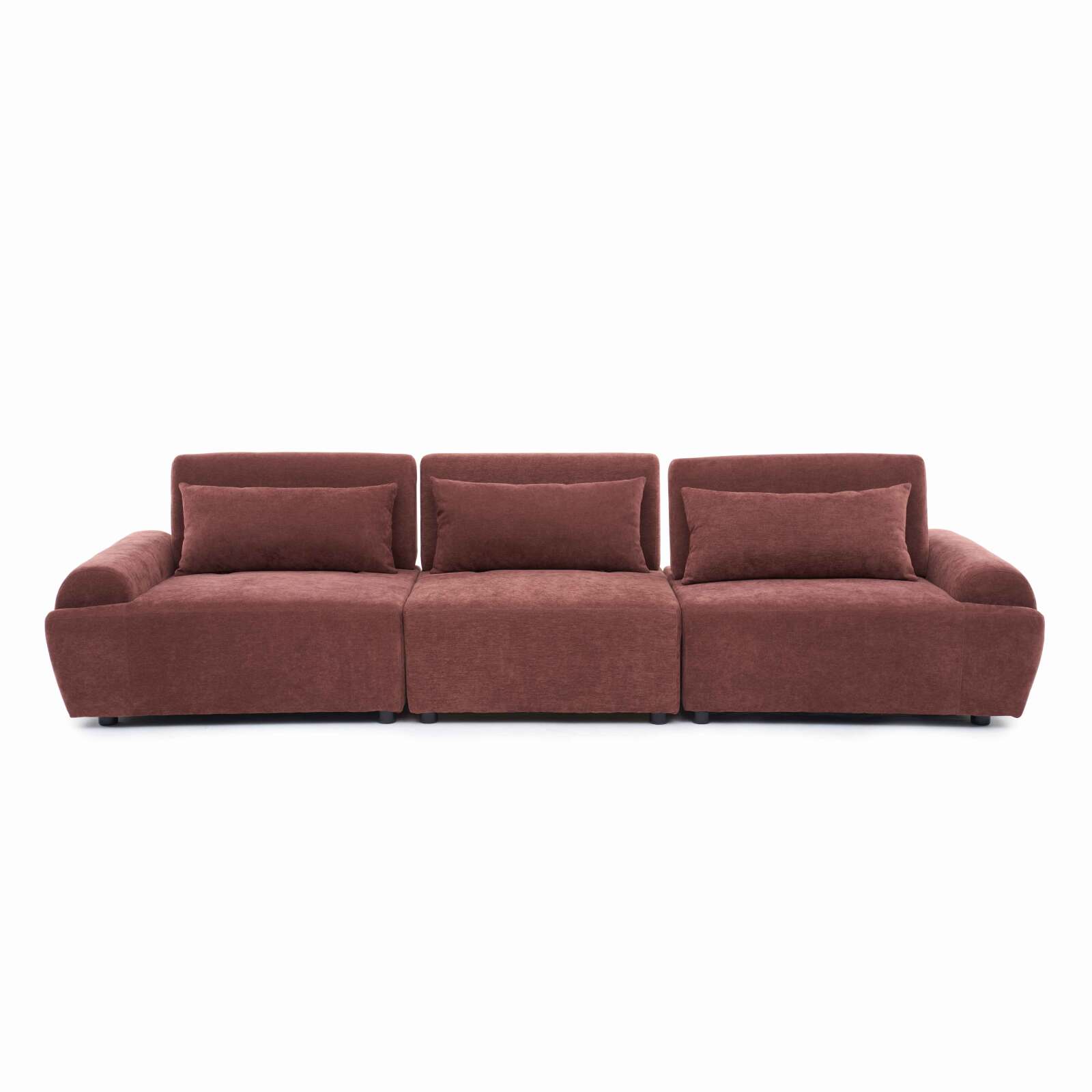 Modulares Sofa 3-Sitzer aus Stoff mit Kissen