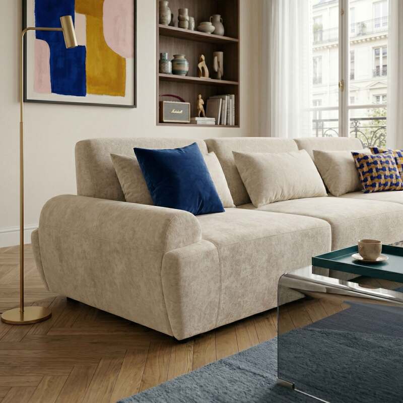 Modulares Sofa 3-Sitzer aus Stoff mit Kissen (2/9)