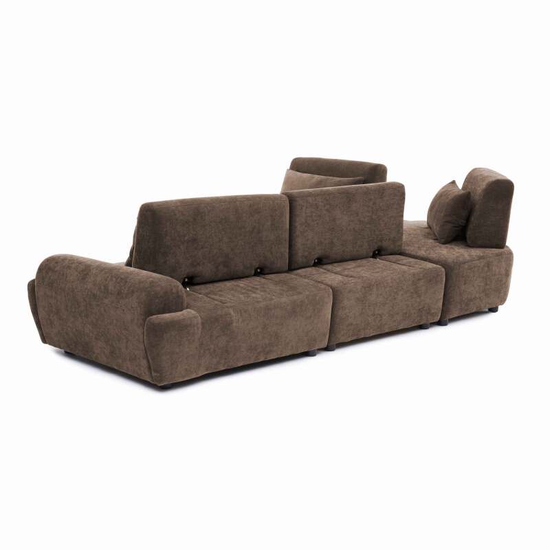 Modulares Ecksofa 4-Sitzer aus Stoff mit Kissen (6/10)