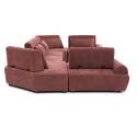 Modulares Ecksofa panorama 6-Sitzer aus Stoff mit Kissen