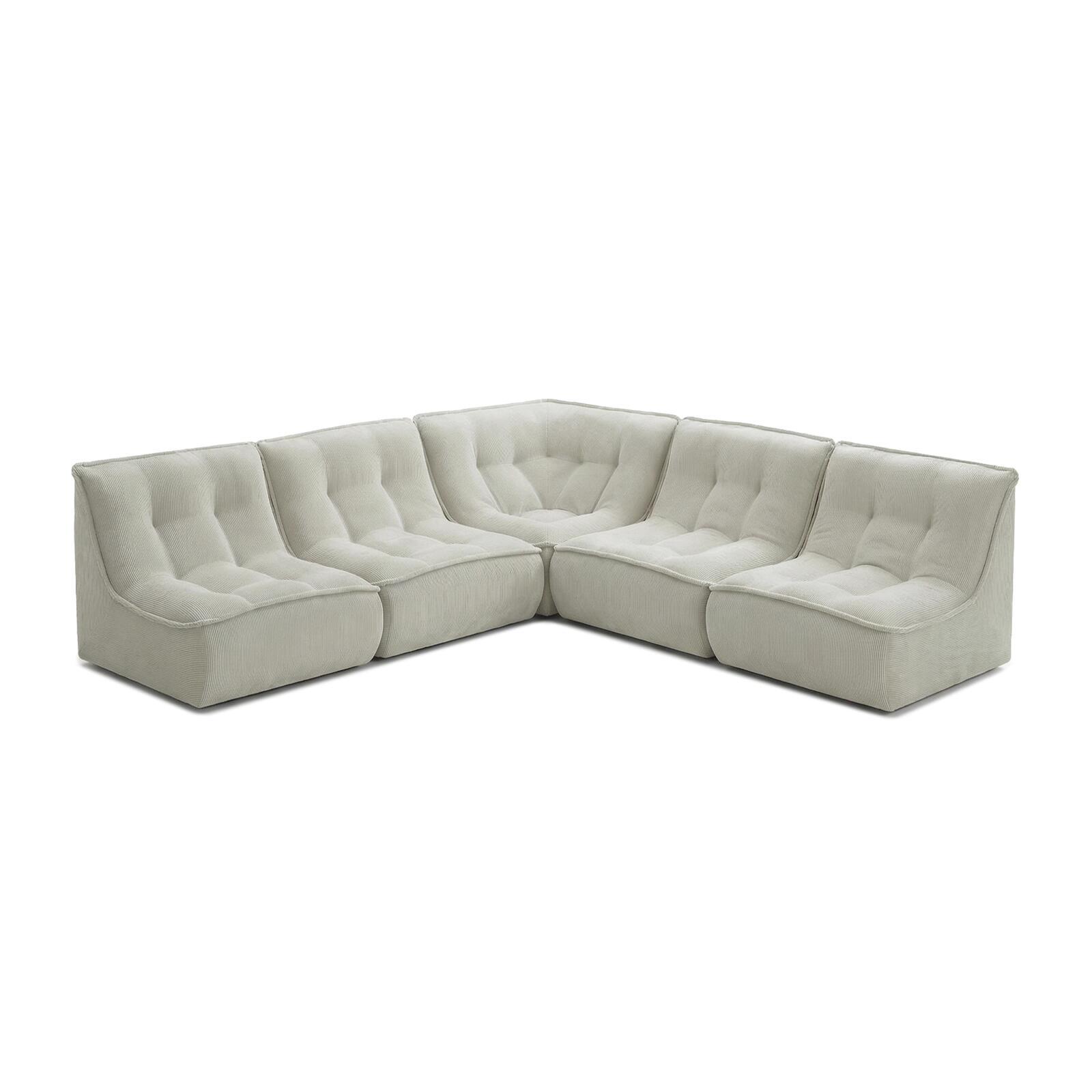 Modulares Sofa 3-Sitzer aus Cord Stoff