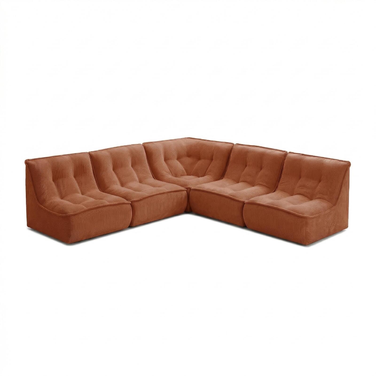 Modulares Sofa 3-Sitzer aus Cord Stoff