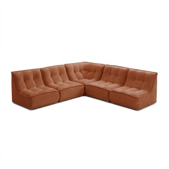 Modulares Sofa 3-Sitzer aus Cord Stoff | Oviala