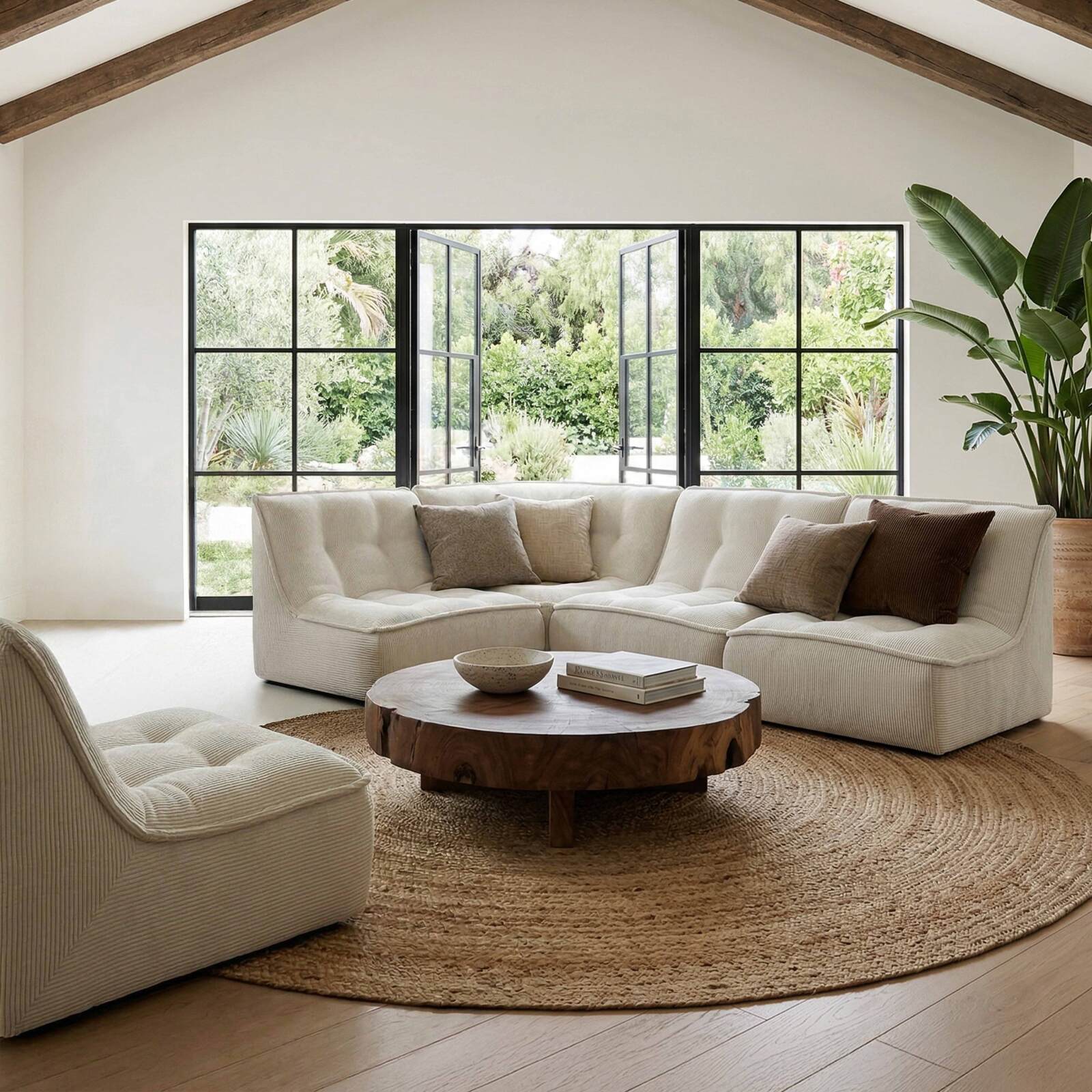 Modulares Sofa 3-Sitzer aus Cord Stoff