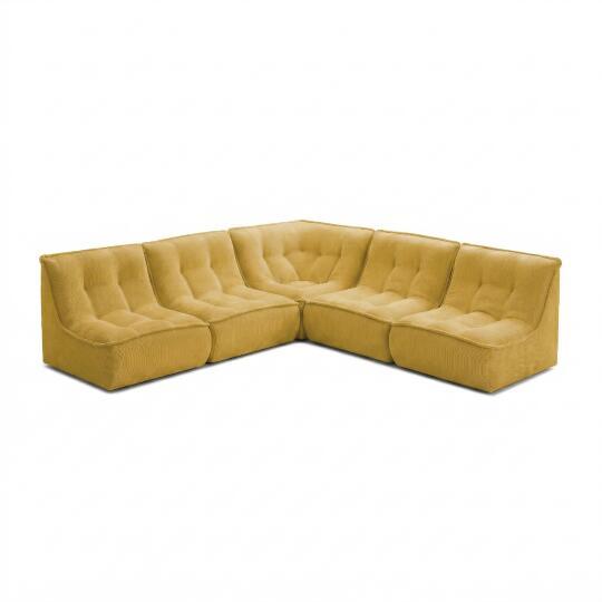 Modulares Sofa 3-Sitzer aus Cord Stoff | Oviala