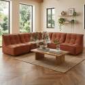 Modulares Sofa 3-Sitzer aus Cord Stoff - Lifestyle
