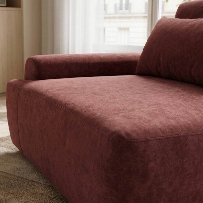 Rechter Sessel für modulares Sofa aus stoff mit Kissen (2/8)