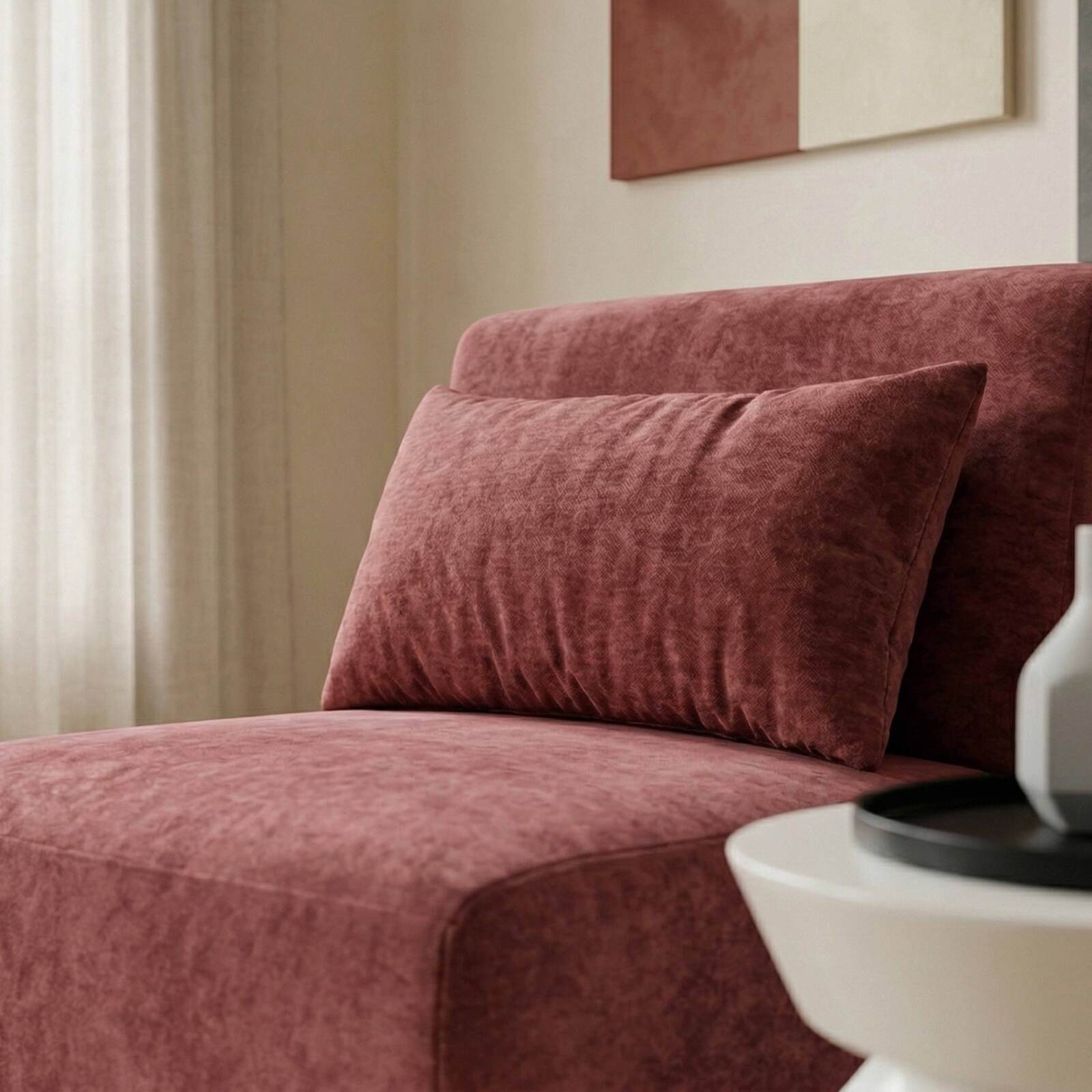 Sessel aus Stoff für modulares Sofa mit Kissen