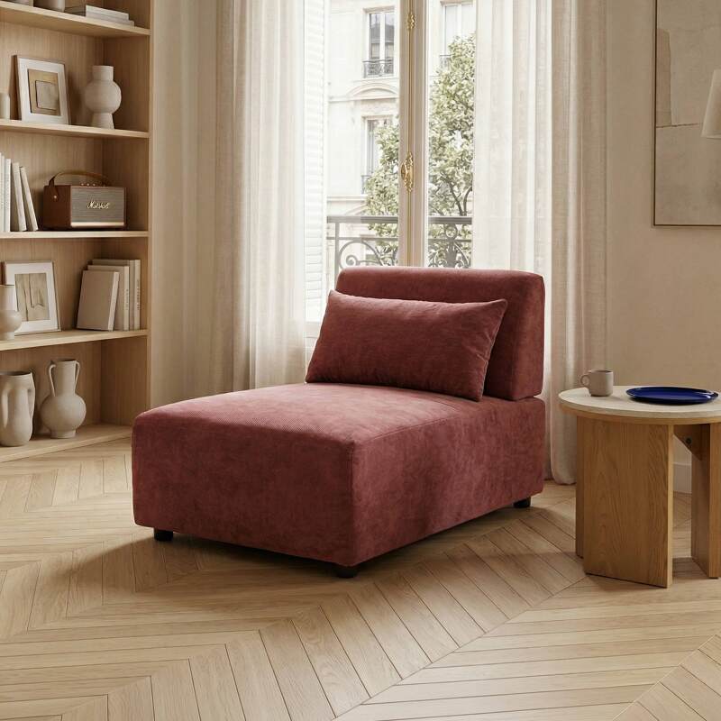 Sessel aus Stoff für modulares Sofa mit Kissen (8/9)