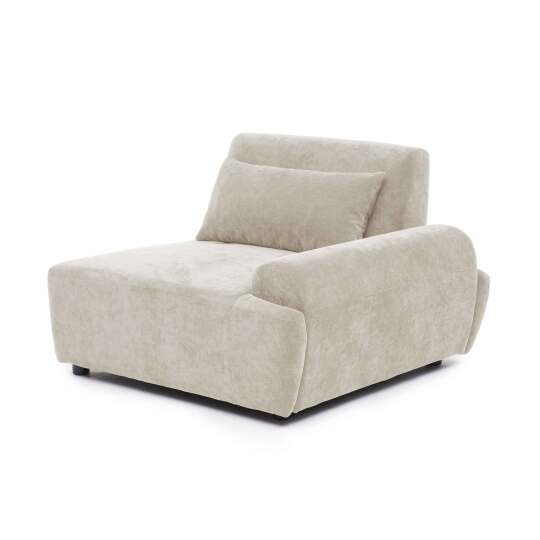 Linker Sessel für modulares Stoffsofa mit Kissen verstellbare Rückenlehne | Oviala