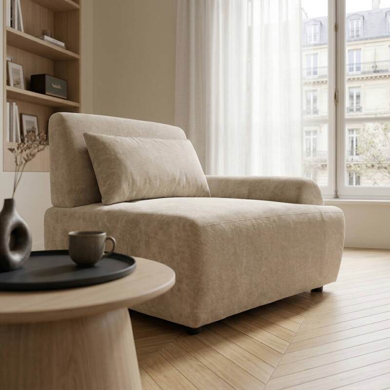 Linker Sessel für modulares sofa aus stoff mit Kissen (3/8)