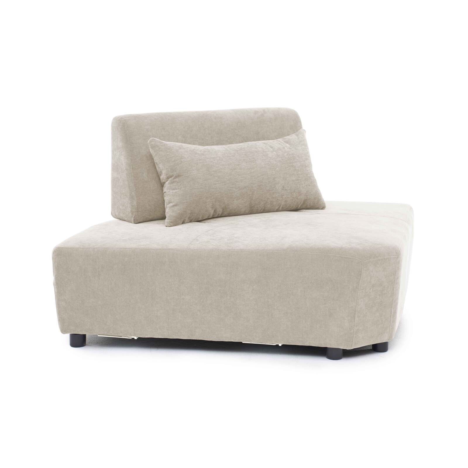 Eckensessel aus Stoff für modulares Sofa mit Kissen