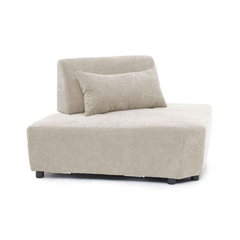 Eckensessel aus Stoff für modulares Sofa mit Kissen