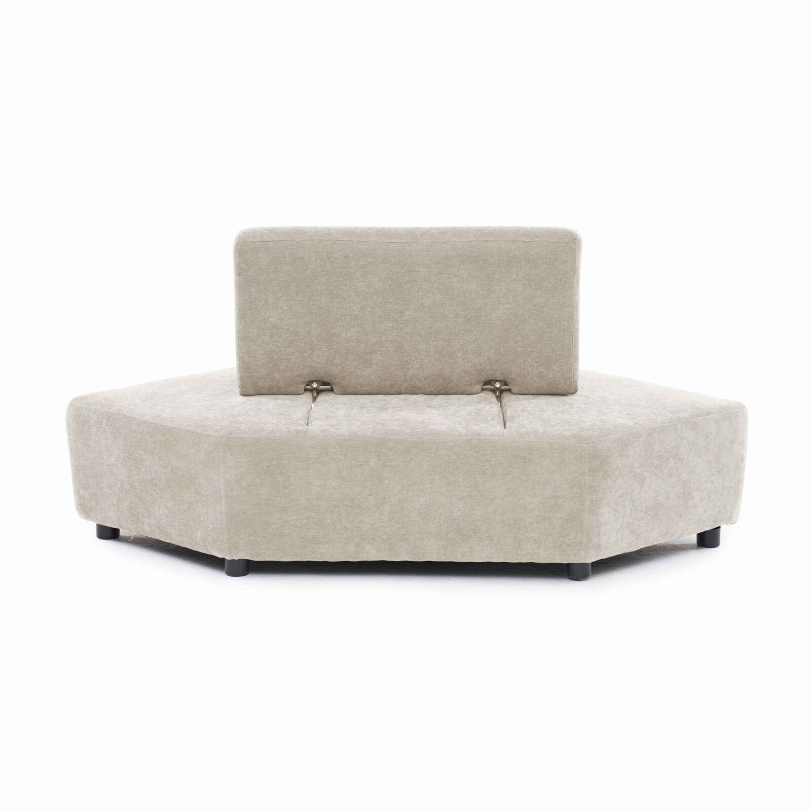 Eckensessel aus Stoff für modulares Sofa mit Kissen
