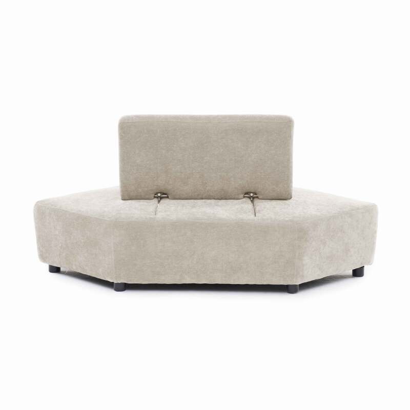 Eckensessel aus Stoff für modulares Sofa mit Kissen (7/8)